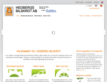 Tablet Screenshot of hedbergsbilskrot.se